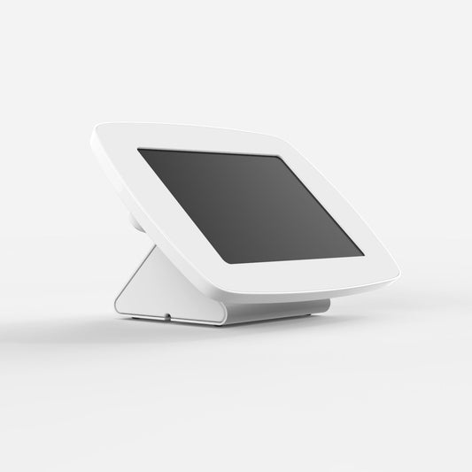 Bouncepad Flip - A secure tablet & iPad tablet stand for POS in white.