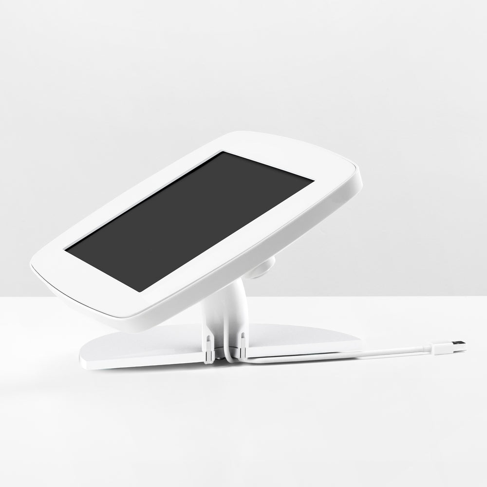 Bouncepad Counter - A secure tablet & iPad tablet stand in White.
