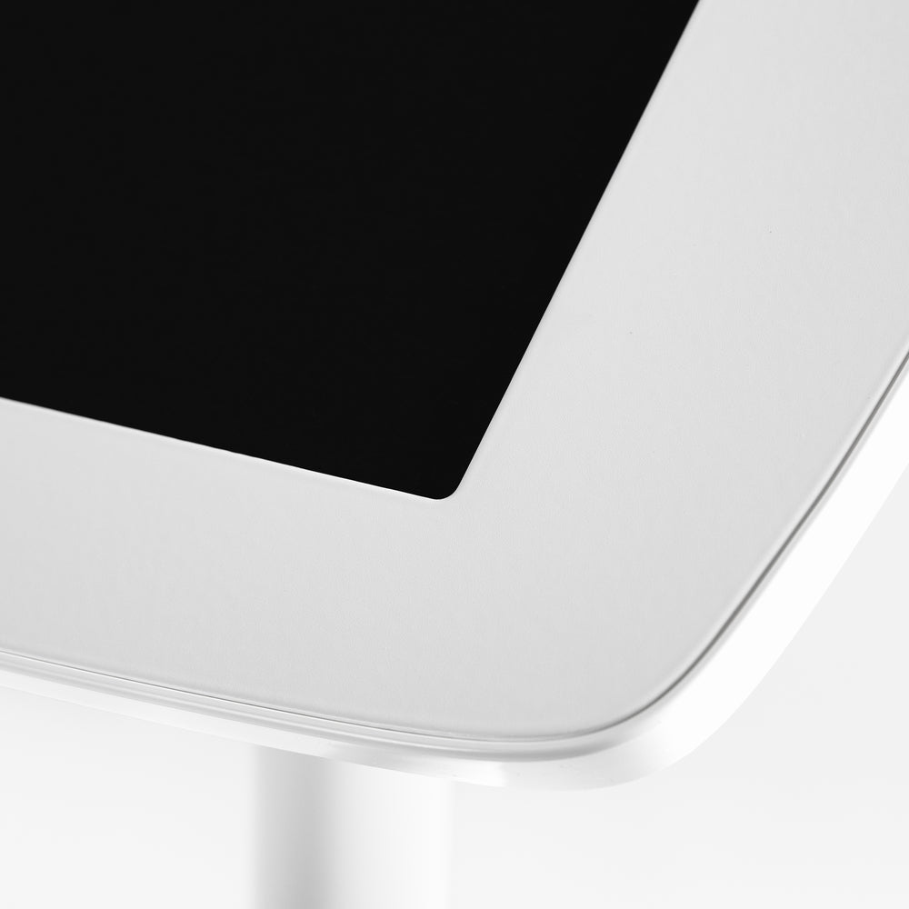 Bouncepad Desk - A secure tablet & iPad desk mount in white.