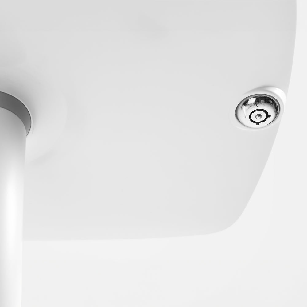 Bouncepad Desk - A secure tablet & iPad desk mount in white.