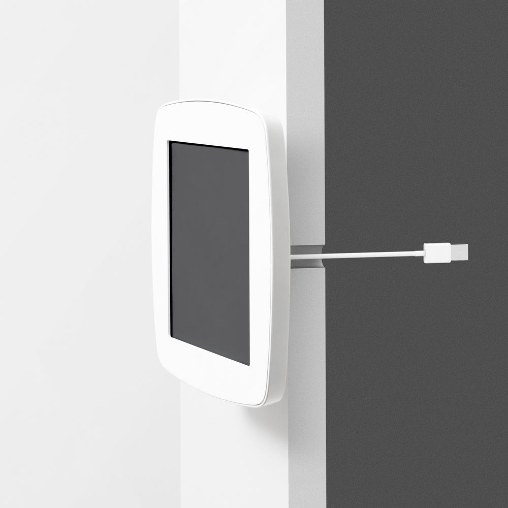 Bouncepad Vesa - A secure tablet & iPad vesa mount in white.