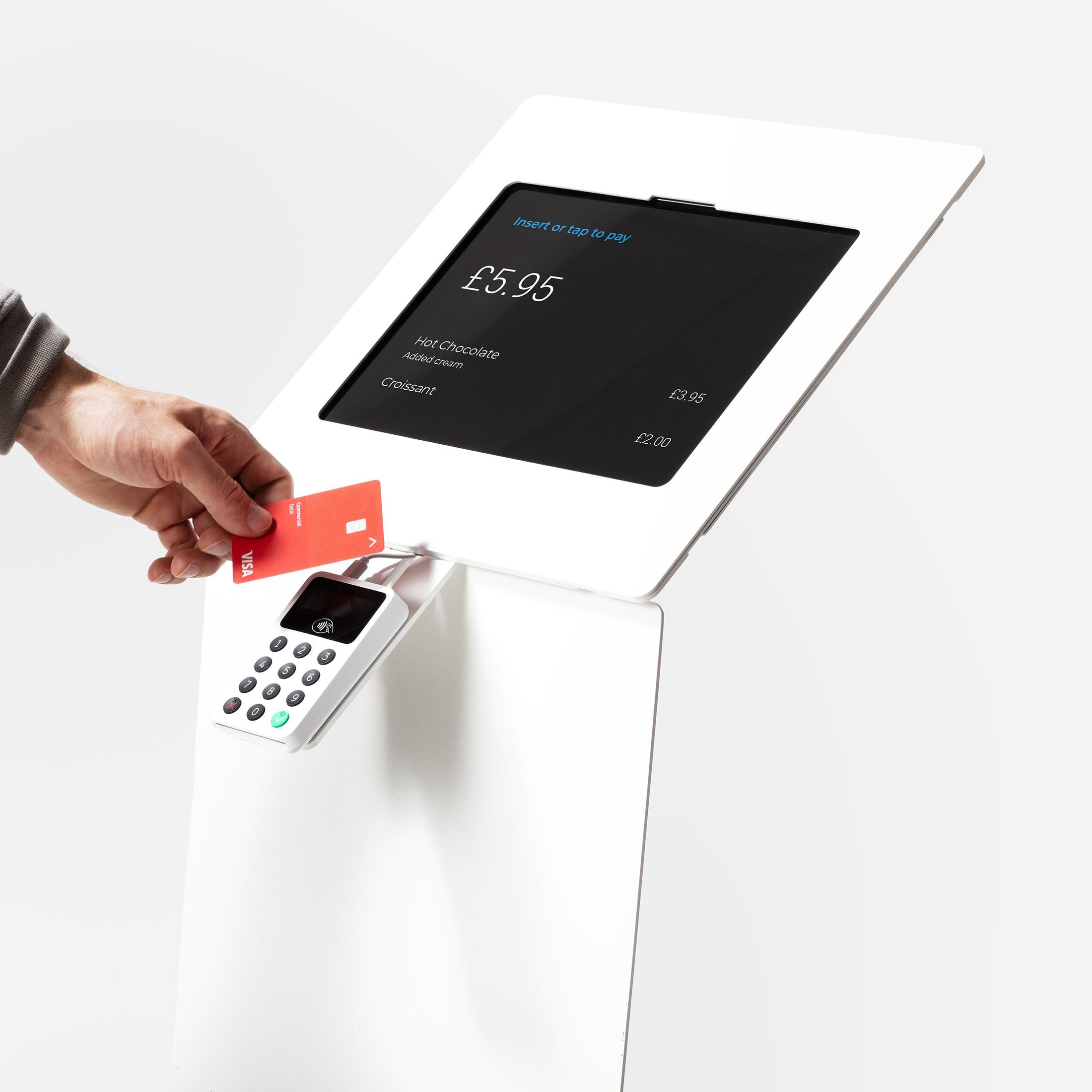 iPad Floor Stand with Card Reader | Bouncepad Wing